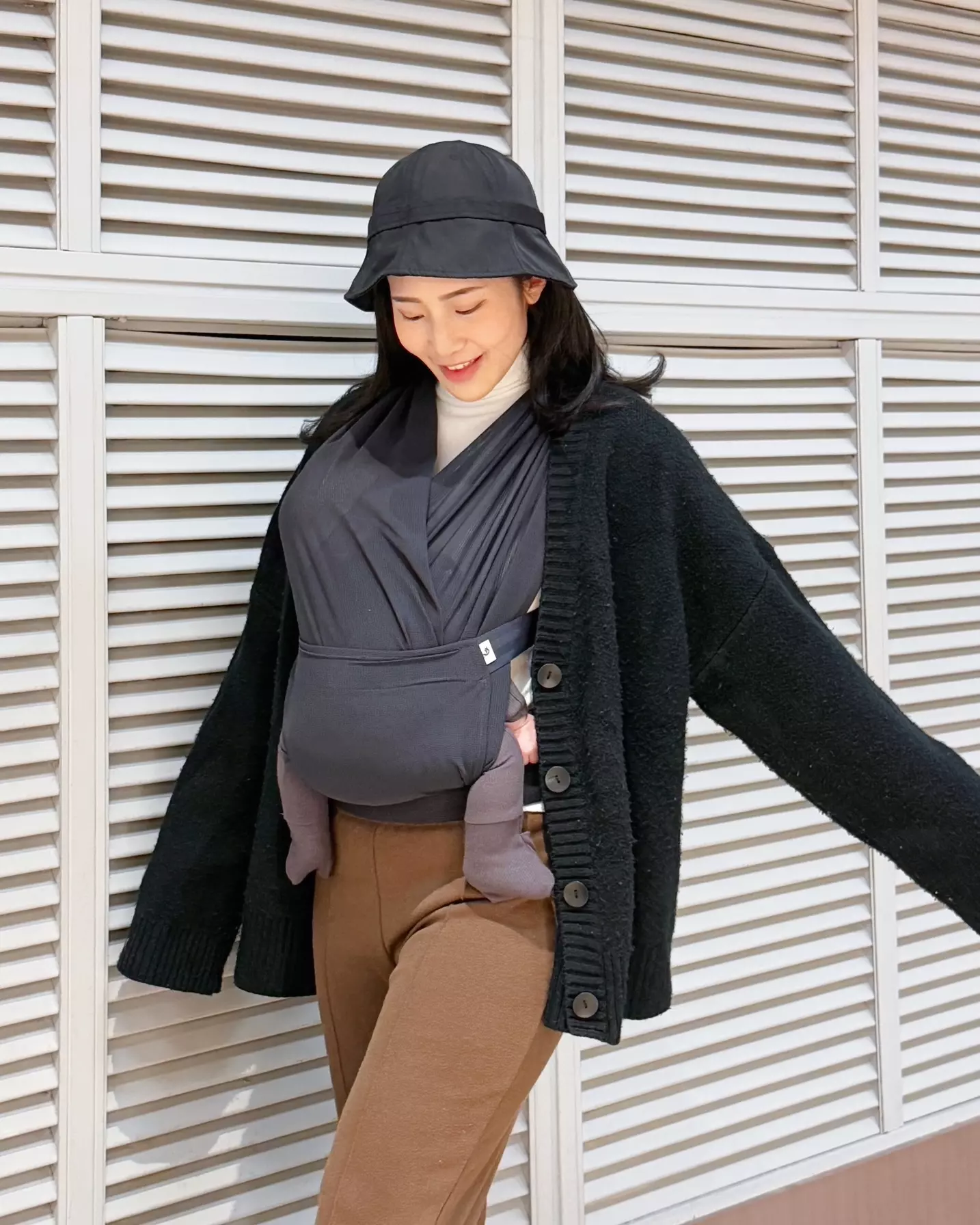 陶薇薇媽咪推薦POGNAE Step One Air 抗UV包覆式新生兒揹巾