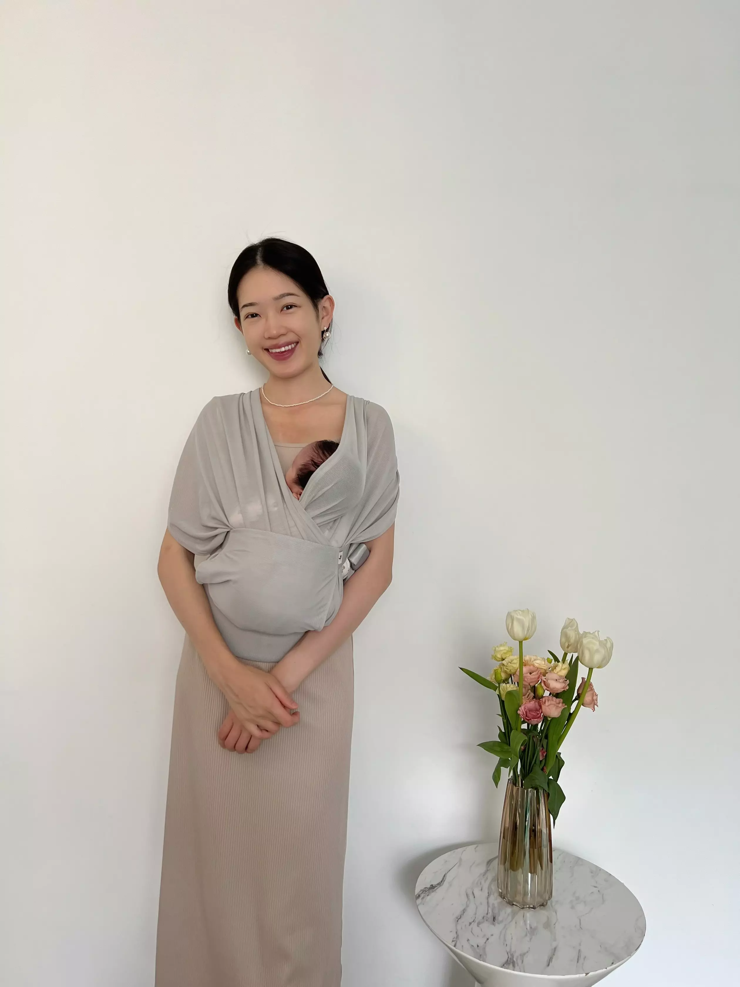 POGNAE Step One Air 輕量透氣新生兒背巾使用情境